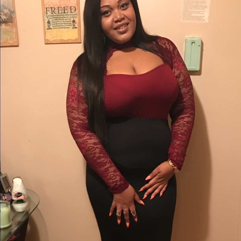 Plus size lace bodysuit